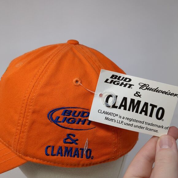 Chelada Bud Light & Clamato Slideback Hat Orange One Size Adjustable W/Tags - Picture 4 of 9